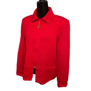 Vintage ST. JOHN Santana Knit Red Blazer Jacket